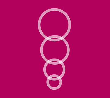 Four connected rings forming a chain