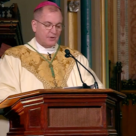 Most Rev. John O. Barres, Bishop of Rockville Centre gives Homily at Mass of Thanksgiving Saint Mary’s Church, Oct. 31, 2020.