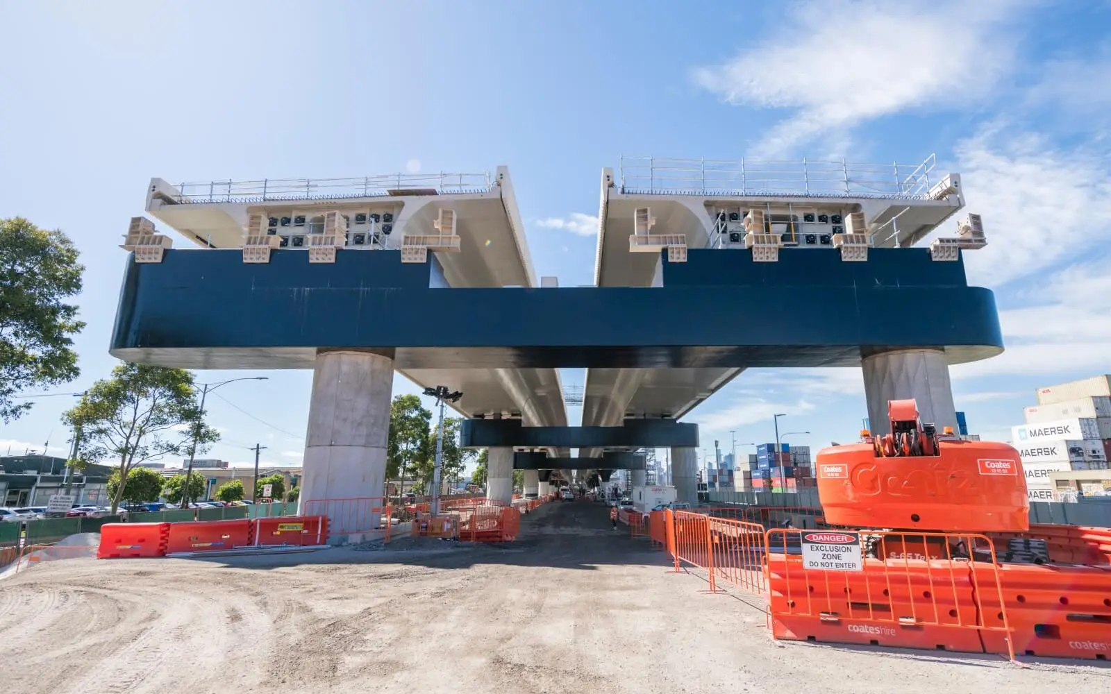 Equipment on site at West Gate Tunnel