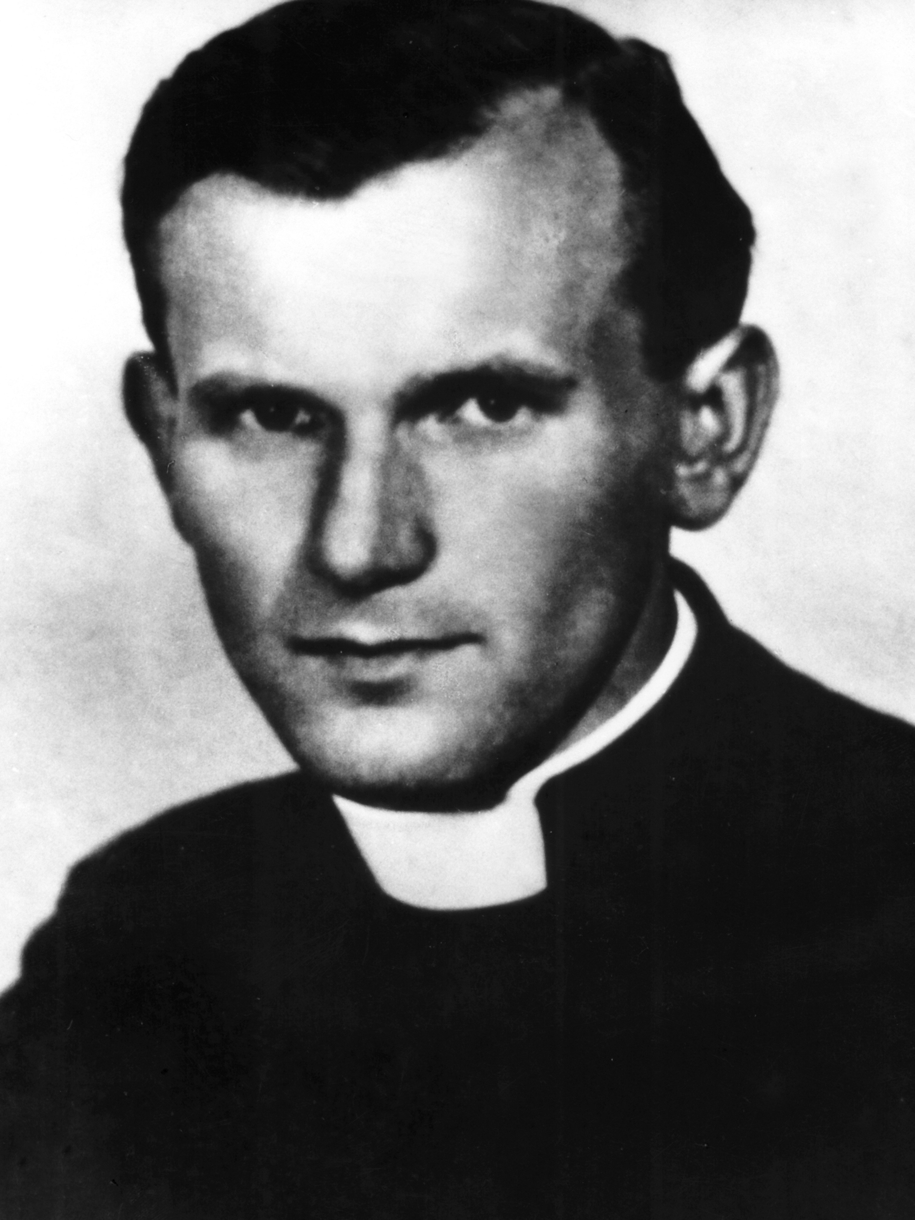 Karol Jozef Wojtyla is pictured around the time he became a priest