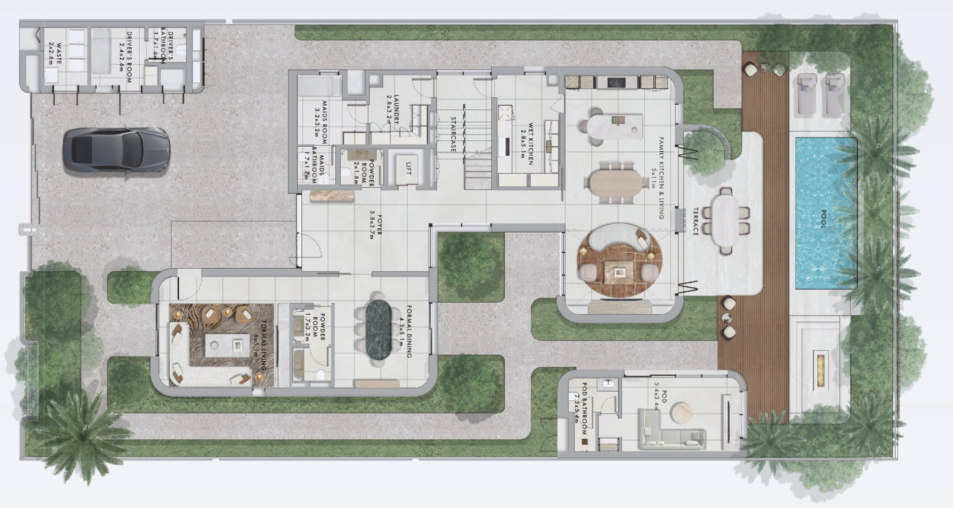 Yas Riva Yasriva villa light 4 bedroom typeA floor plan