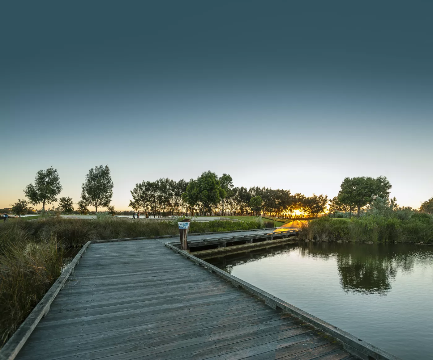 Point Fraser boardwalk at dusk